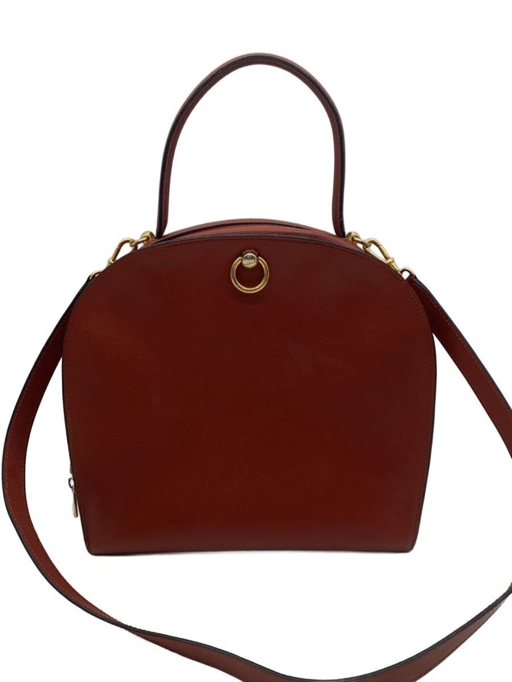 Celine burgundy Red leather dome top handle shoulder Bag